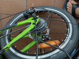 Bicicleta Plegable 20 Verde, 7 Velocidades