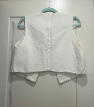 Chaleco Blanco Zara Talla S