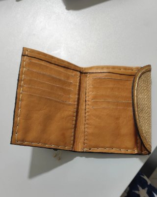 Cartera de esparto con flor