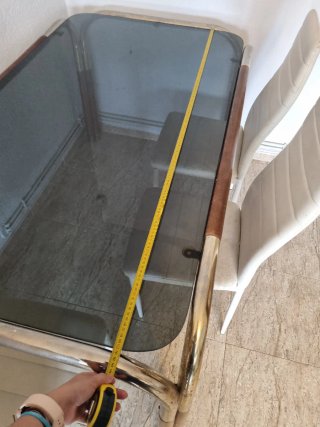 Mesa comedor cristal y 3 sillas
