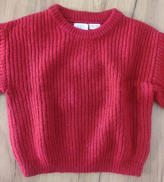 Jersey punto rojo infantil Zara