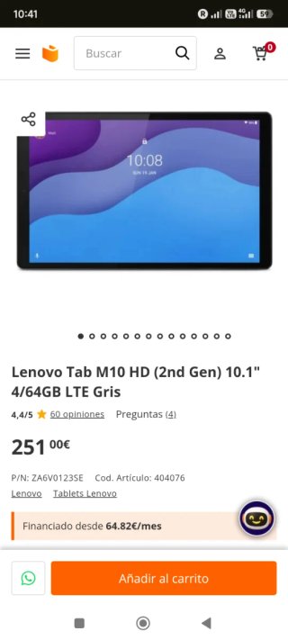 Tablet Lenovo M10 HD Gen 2 4|64GB LTE