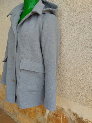 Abrigo Gris con Capucha Lefties Talla M