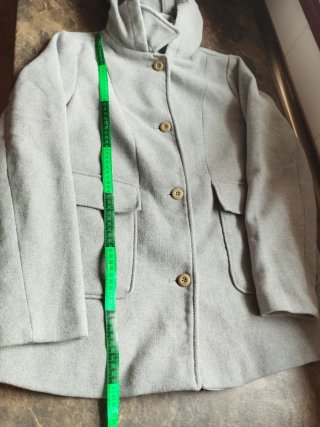 Abrigo Gris con Capucha Lefties Talla M