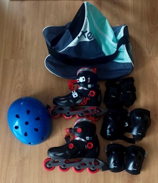Patines Oxelo Talla 34-36 con Protecciones