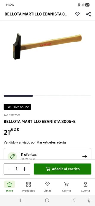 BELLOTA MARTILLOS EBANISTA 8005-E NUEVOS