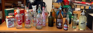 Lote Botellas Sifones Cajas Cola Cao
