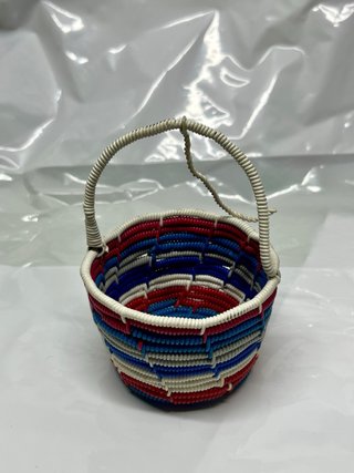 Set di 5 Cestini Vintage Fatti a Mano Rame 80/90s
