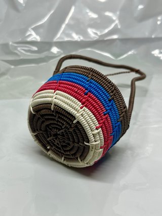 Set di 5 Cestini Vintage Fatti a Mano Rame 80/90s