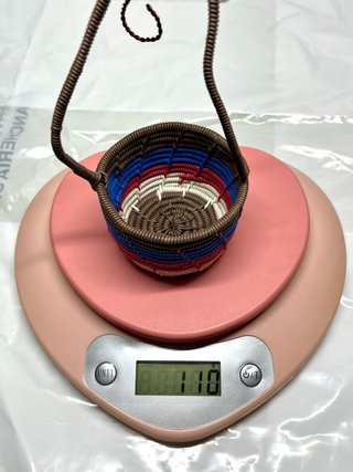 Set di 5 Cestini Vintage Fatti a Mano Rame 80/90s