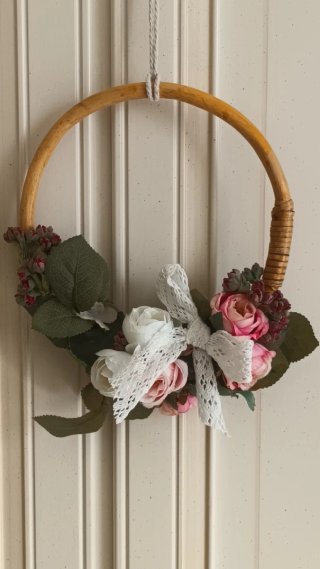 Ghirlanda in bamboo stile shabby chic