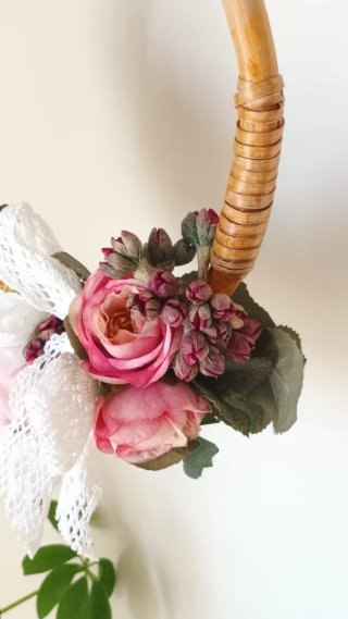 Ghirlanda in bamboo stile shabby chic