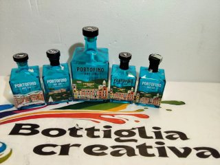 Set di 5 bottiglie vuote Gin Portofino
