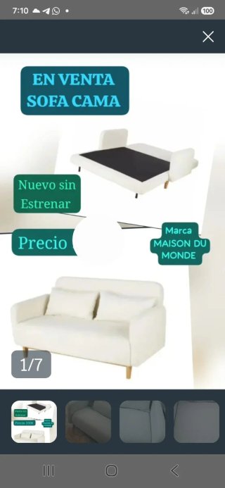 Divano letto MAISON DU MONDE Bianco