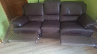 Sofá de 3 plazas marrón precio negociable