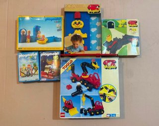 Lotto 6 costruzioni Playmobil e Lego vintage nuovi