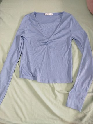 Camiseta Stradivarius Azul Talla S