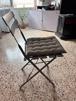 Silla de Jardín Plegable Gris