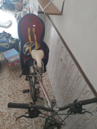 Bicicleta con silla infantil