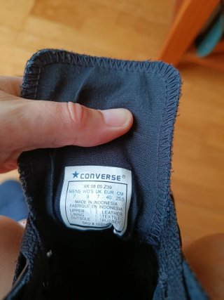 Converse Piel Negra Mujer/Hombre Talla 38