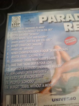 CD Compilation Paradise Relax Original Versions