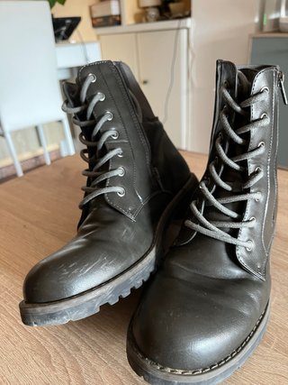 Botas Planas Negras cremallera, con forro invernal