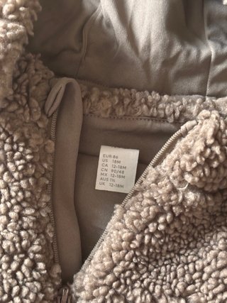 Abrigo borrego H&M marrón 18M