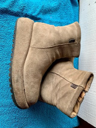 Botines Zara TRF Ante Taupe Plataforma