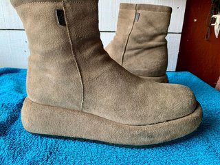 Botines Zara TRF Ante Taupe Plataforma