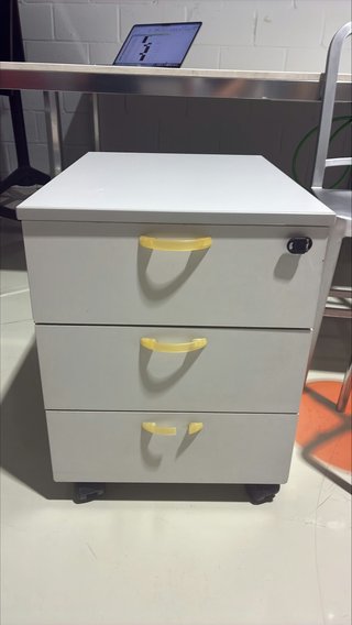 Cajonera blanca 3 cajones con ruedas