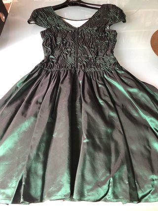 Vestido Drapeado Verde Jungla