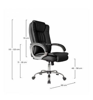 Silla de escritorio ergonómica negra