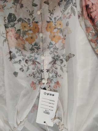 Blusa de gasa estampada