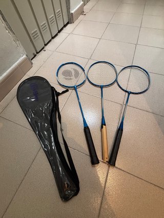 3 Raquetas de Bádminton con funda