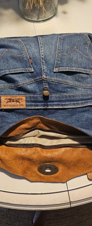 Bolso Tejano reciclado y cuero