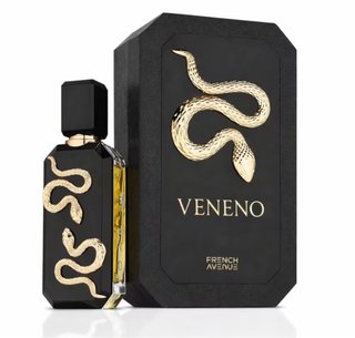 Perfume Veneno French Avenue Negro y Dorado