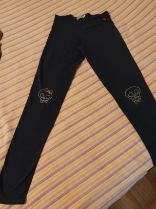 Mallas Bóboli Negras con Calaveras