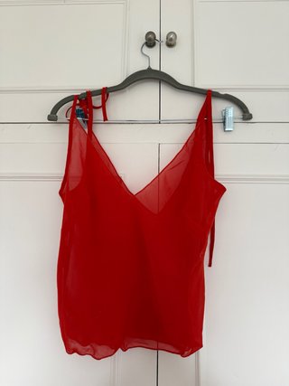 Pijama lencero 2 piezas anaranjado tirantes TS