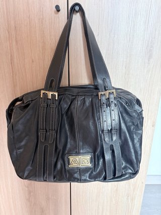 Bolso Adolfo Dominguez, negro, piel bovina