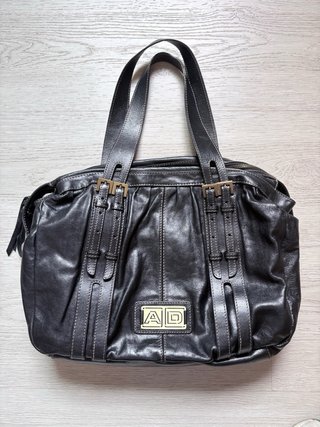 Bolso Adolfo Dominguez, negro, piel bovina