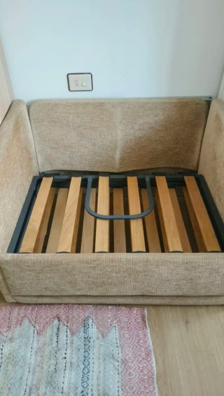 Sofá Cama Beige de Chenille