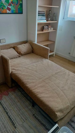 Sofá Cama Beige de Chenille