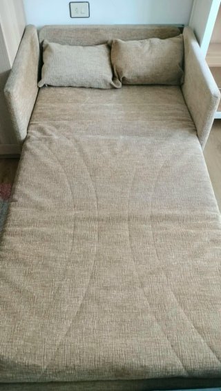 Sofá Cama Beige de Chenille