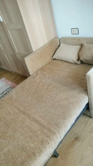 Sofá Cama Beige de Chenille