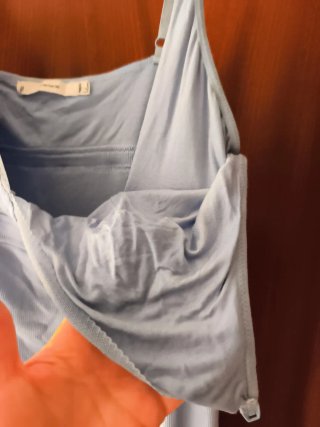 Camisón premamá azul