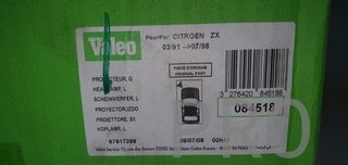 faro citroen ZX izquierdo valeo