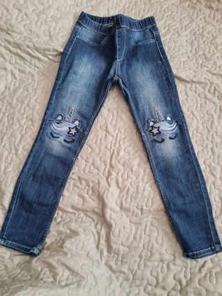 Calça Legging Jeans Infantil Unicórnio