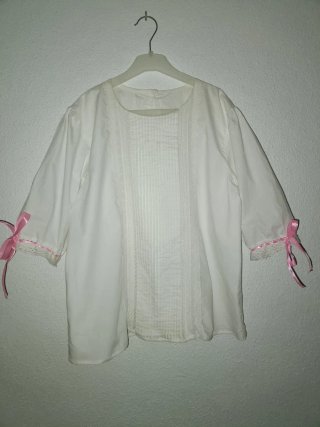 Blusa huertana blanca 8-14 años