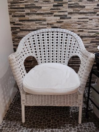 Sillón de mimbre blanco Ikea Tengo 2
