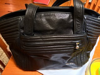 Bolso Kipling de piel negro